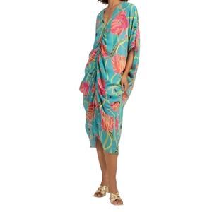Trina Turk dress Shadow floral print dolman sleeve size Small S